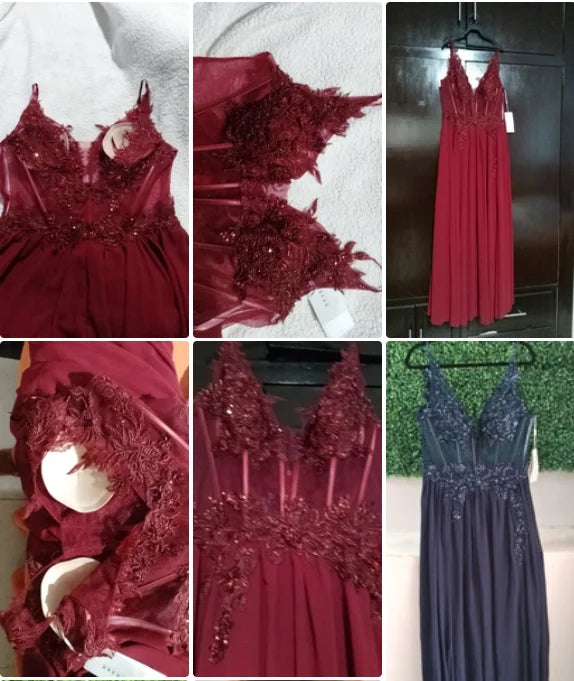 Elegantes Spaghetti-Träger Abendkleid Modell 2024