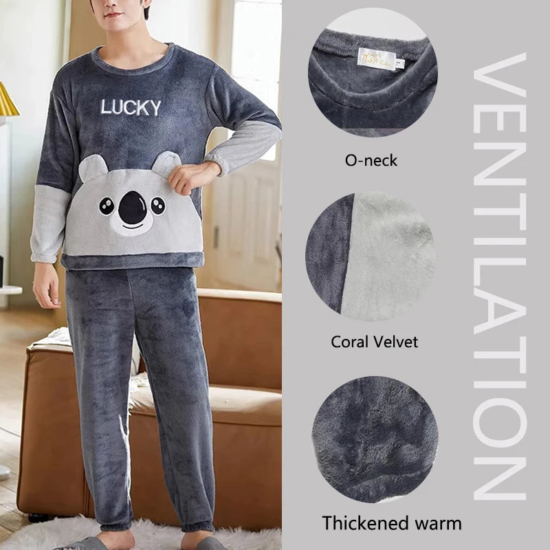 Männer Schlafanzug Pyjama 2 Teiliges Set