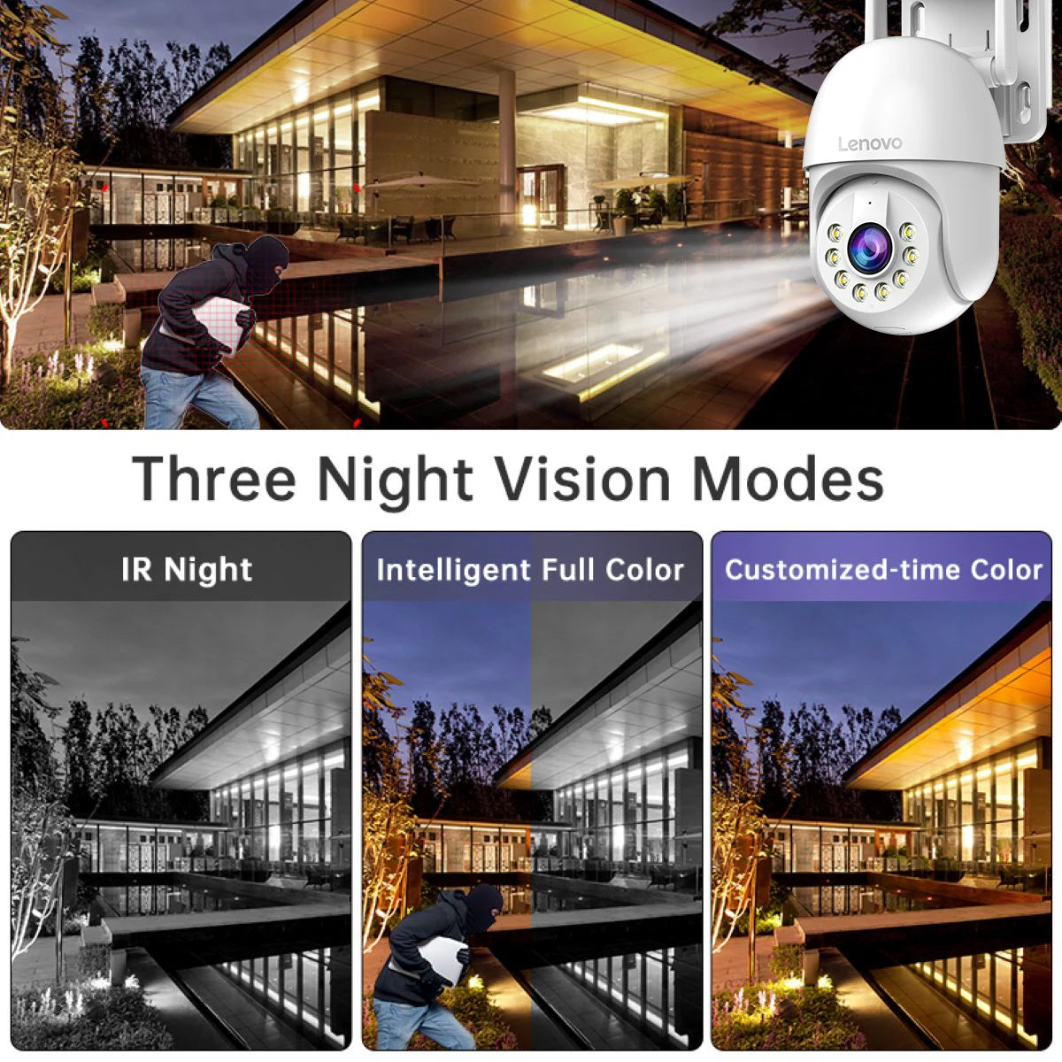 Lenovo 3mp 5MP Wi-Fi ip Kamera Audio cctv Überwachung smart home outdoor