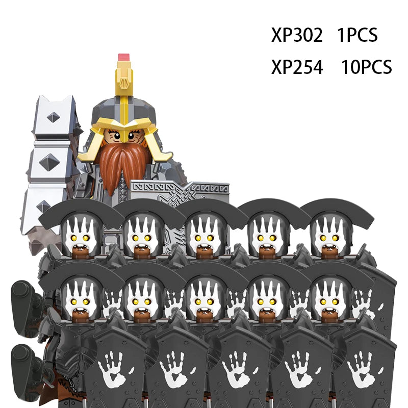 Brickpanda Mittelalterliche Elfen, Soldaten, Wächter, Bausteine Set MOC,