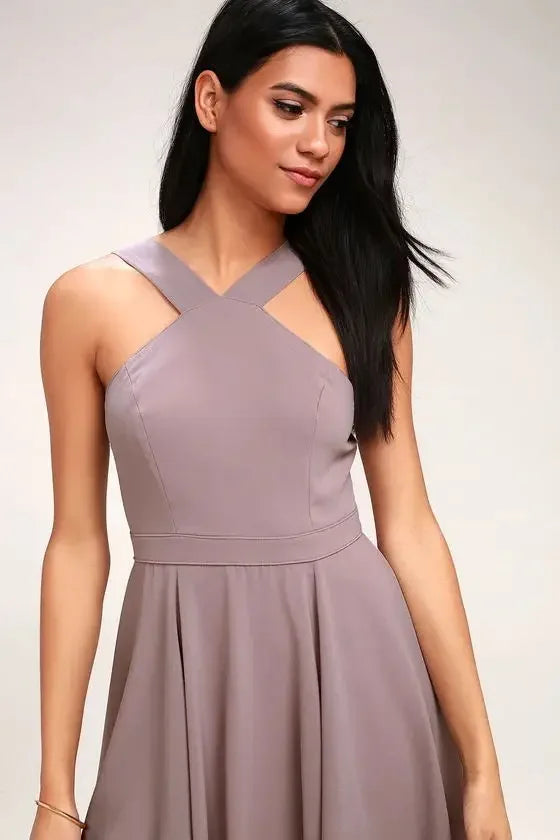 Ärmelloses Rückenfreies Sexy Club Mini Kleid 2024