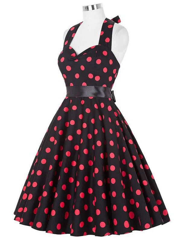 Polka Kleid Vintage 50s 60s Style