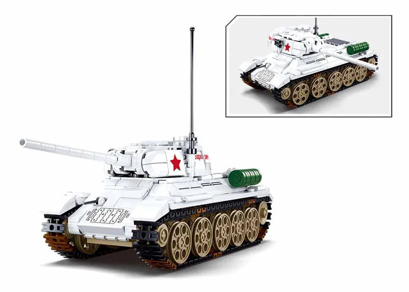Sluban 518Teile WW2 Militär T34-85 Medium Tank Modell (Bausteine Set)