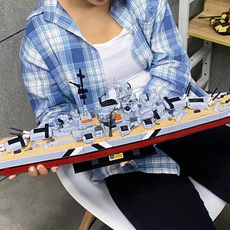 Andole 2 in 1 Bismarck Schlachtschiff Bausteine Militär Kriegsschiffe Bausteine