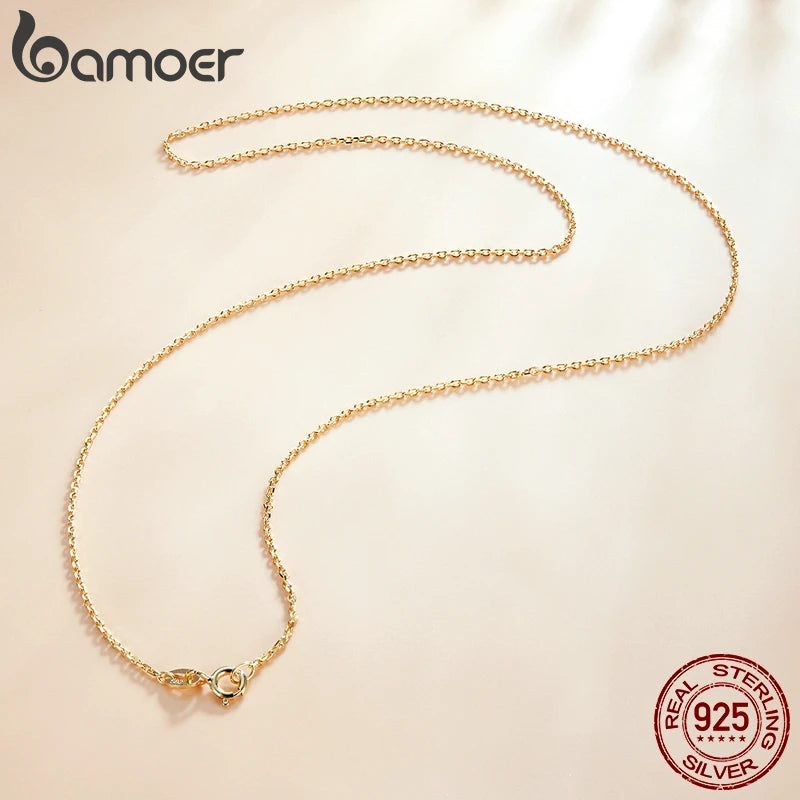 BAMOER Klassische Grundlegende Kette 100% 925 Sterling Silber
