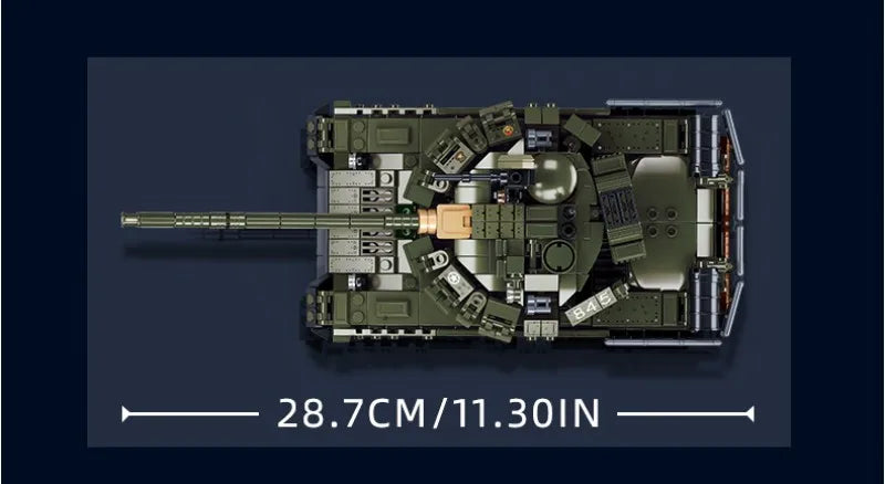 Sluban 798 Teile Armee T-80BVMS Kampfpanzer Modell (Bausteine Set)