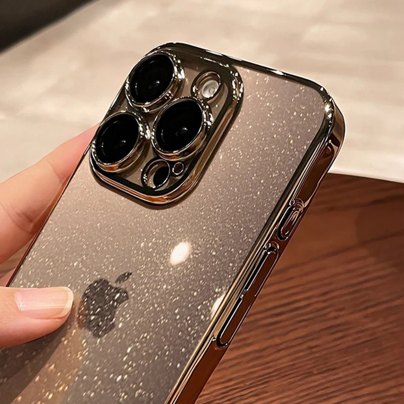Luxuriöse, glitzernde Hülle für iPhone 16 15 14 13 Pro Max Plus