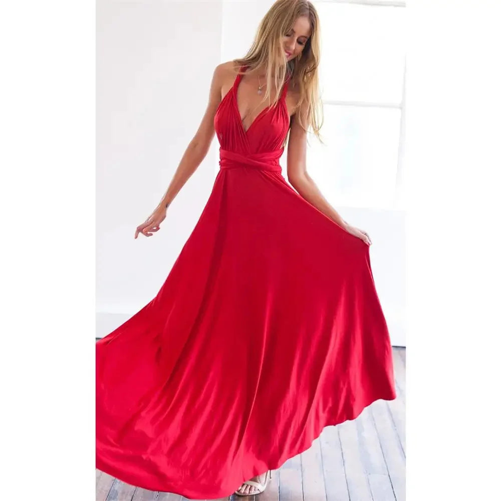 RibbonFish Wrap Cabrio Kleid lang