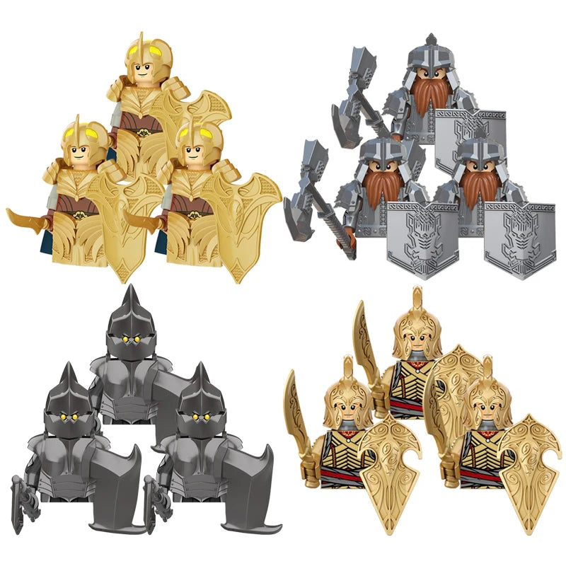 Mitty 3 teiliges Set Soldaten Ritter Fantasy Figuren Bausteine Set