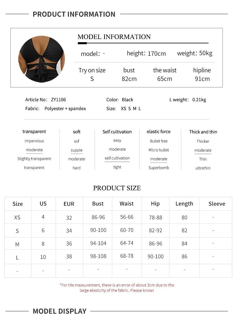 TiLeewon Bodycon Sommerkleid