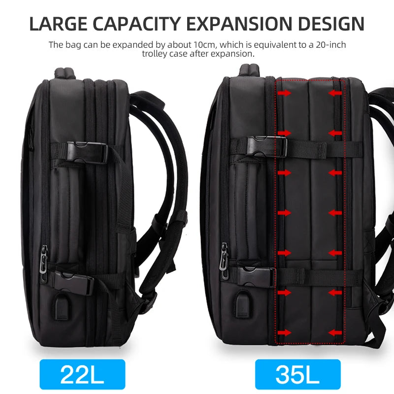 Heroic Knight Rucksack USB-Tasche Große Kapazität 15,6 Laptop Wasserdicht