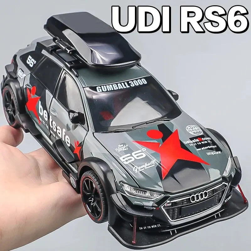 1:24 Audi RS6 Racing Modellauto aus Druckgusslegierung