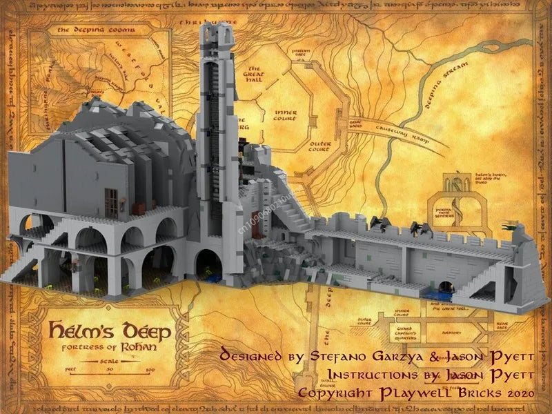 Brickpanda 6189pcs Helms Deep UCS Scale Model Building Blocks