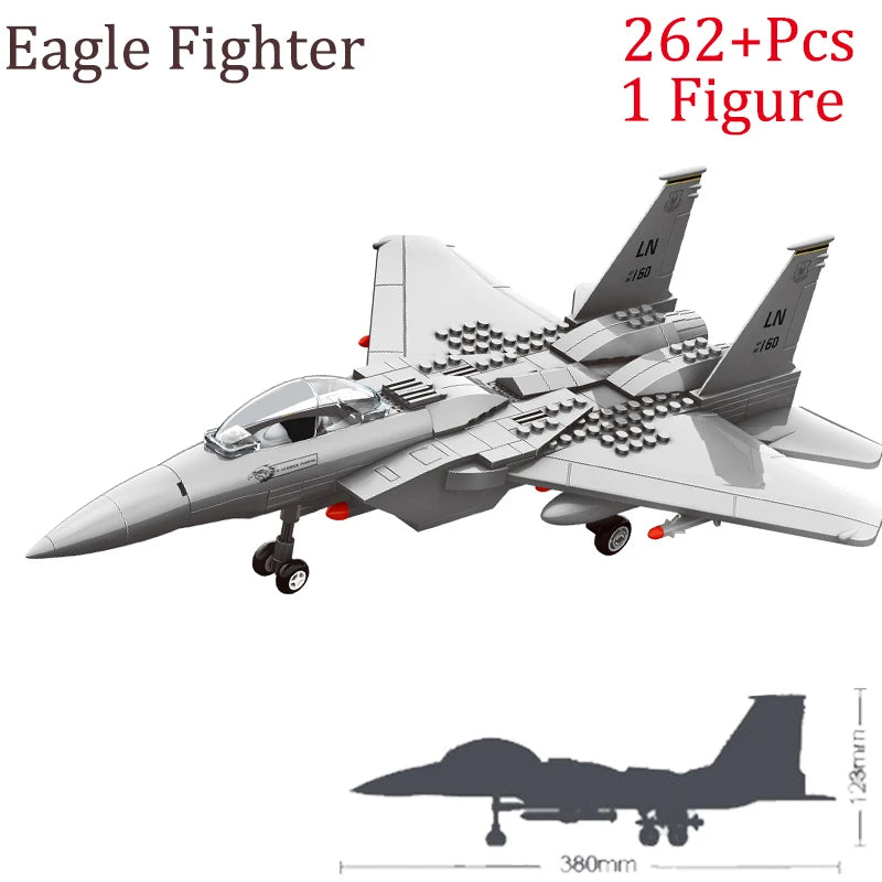 Sluban Military SR-71 Blackbird Spy Plane F-15 Fighter Bausteine Set