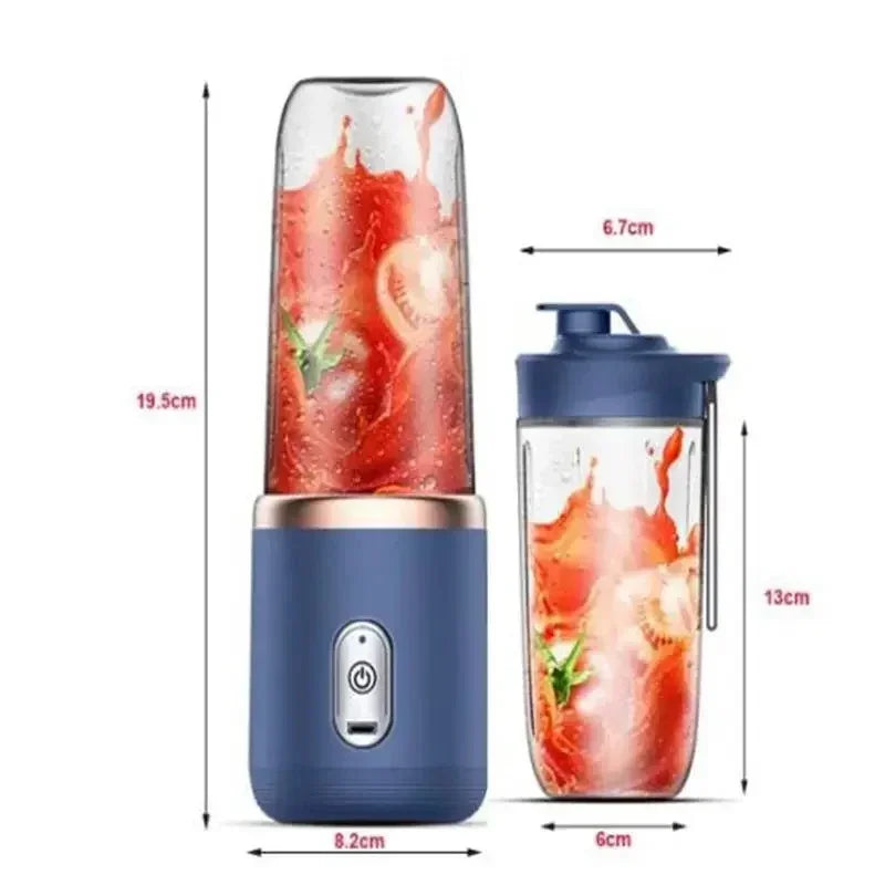 1/2 Stück Blau / Rosa Tragbare Kleine Elektrische Saftpresse Smoothie Gerät Edelstahl