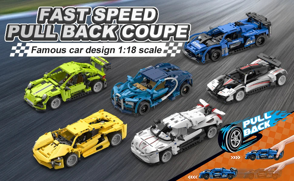 ToylinX 451 Teile Luxus Auto Racing Fahrzeug (Bausteine Set)
