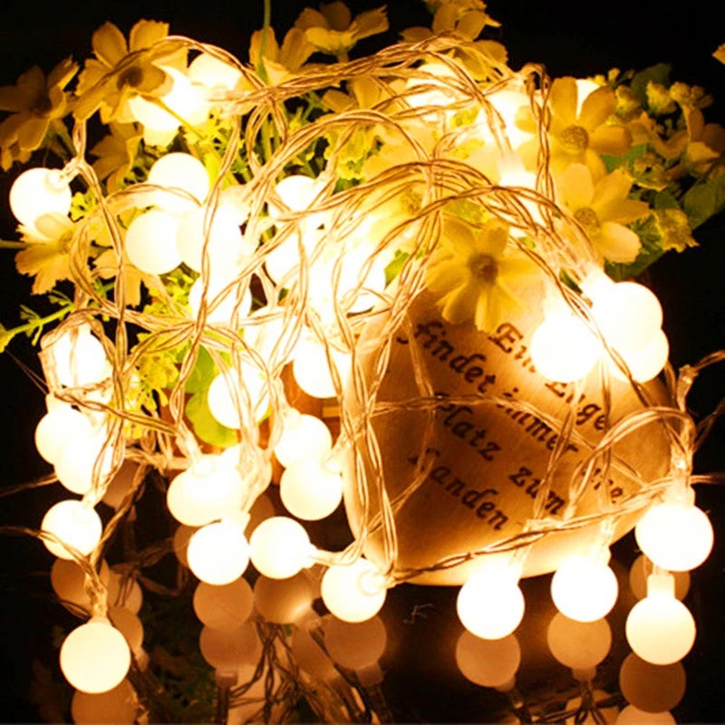 10M USB / Batterie Power Ball LED Lichterketten Girlande