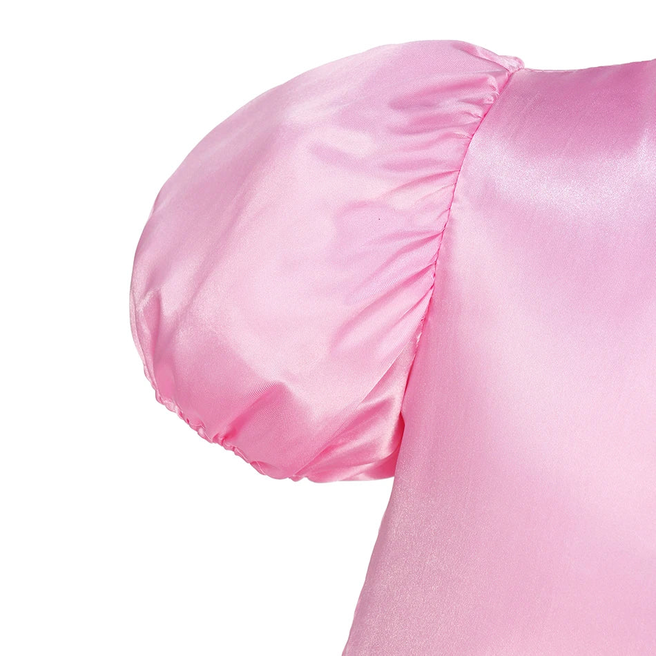 Mädchen Prinzessin Kleid Pfirsich Süß Karneval Bühne Kostüm