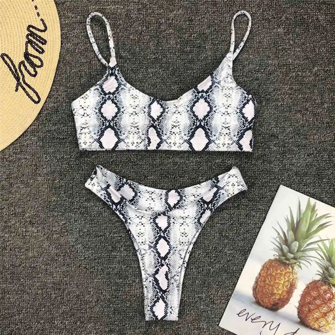 14 Farben S - XL Sexy Leopard Bikini - Set
