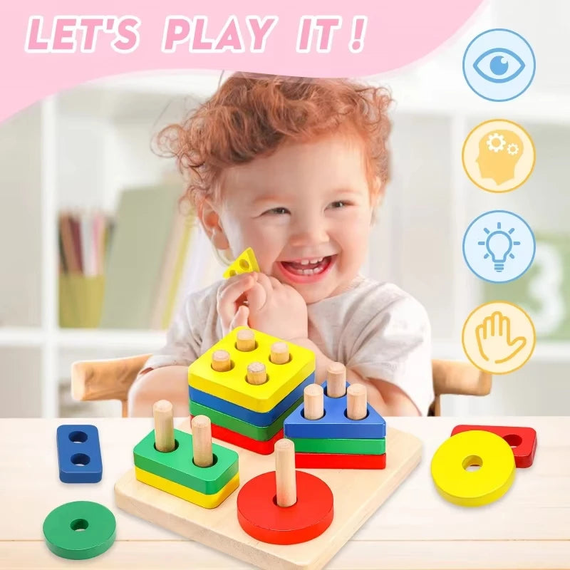 Montessori Holz Rasseln Xylophone uvm. für Baby Krippe Spielzeug