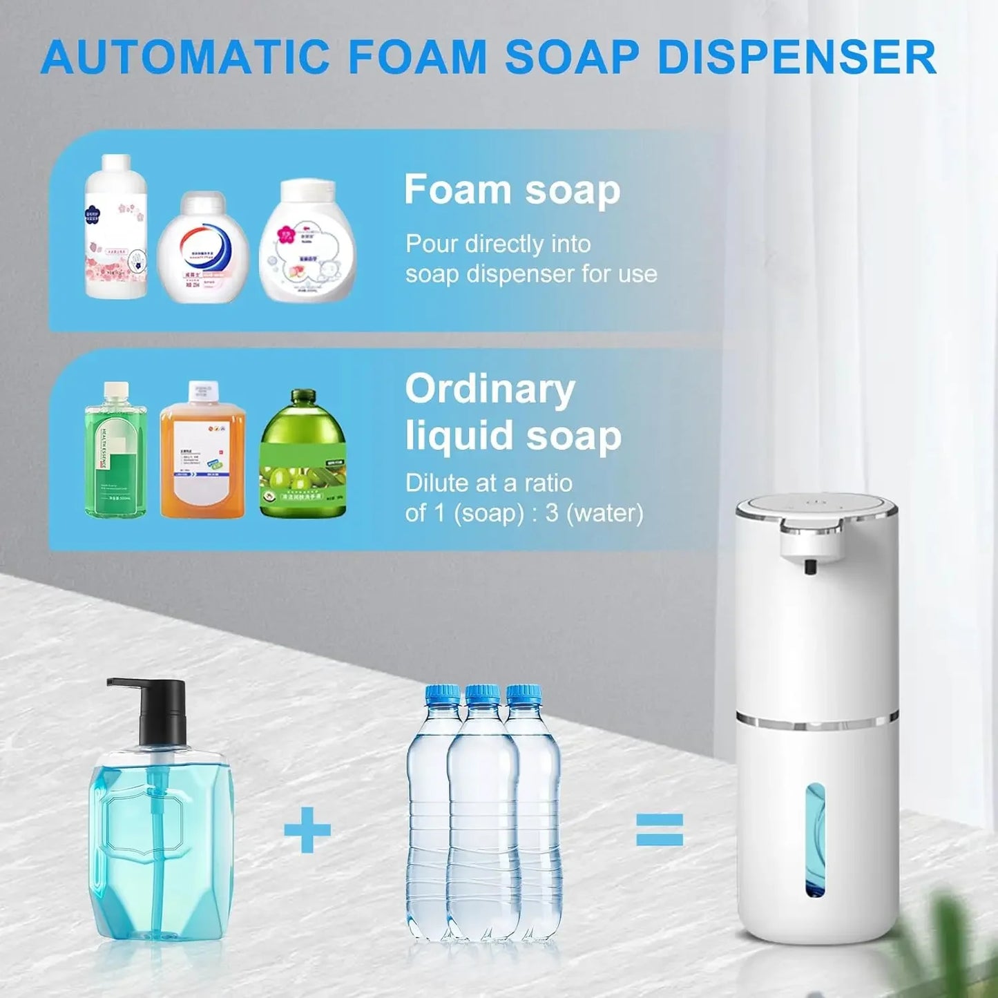 Automatischer Seifenspender Berührungsloser Schaumseifenspender 380ml