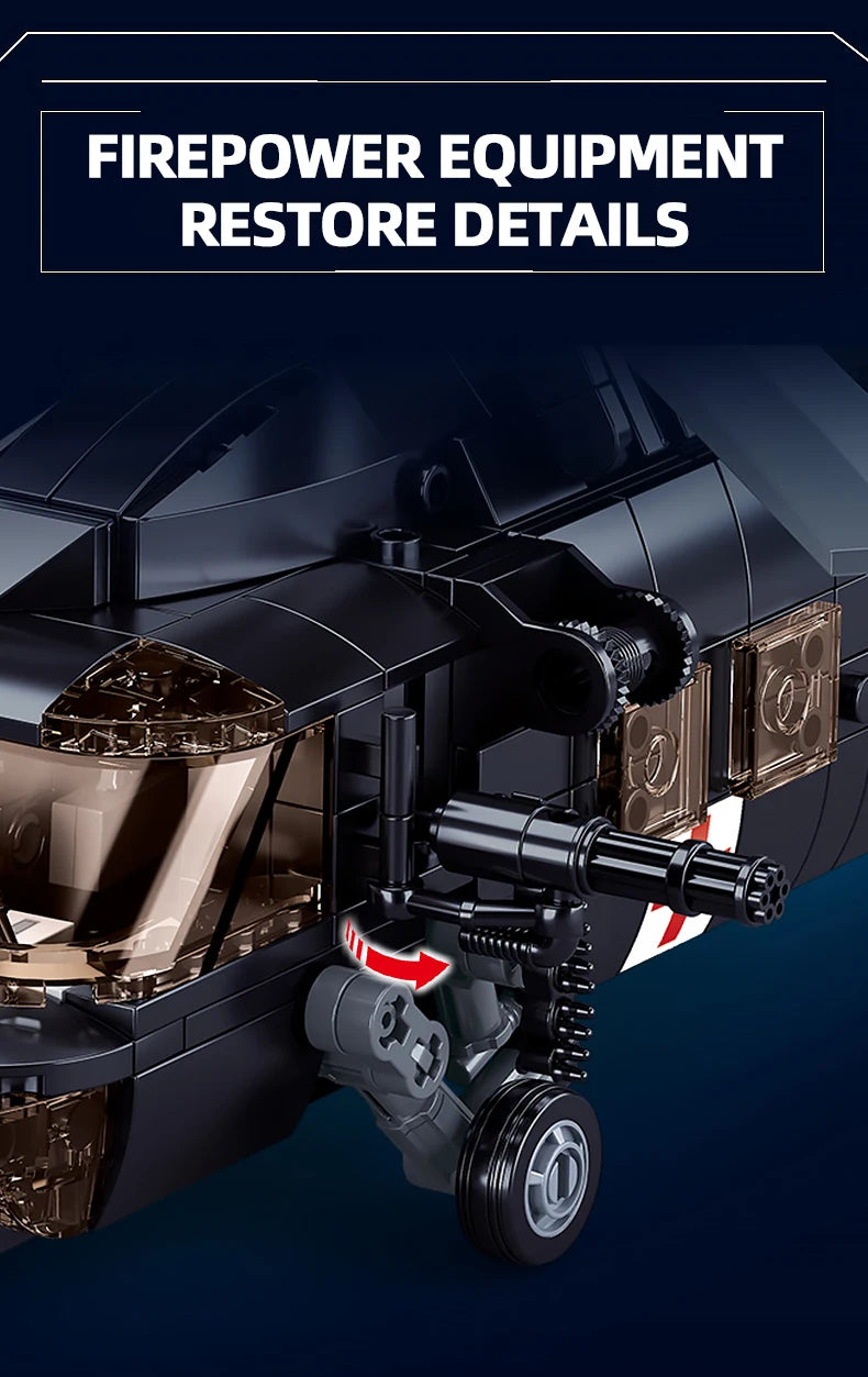 Sluban Blackhawk UH-60L Rettungshubscharauber 692 Teile