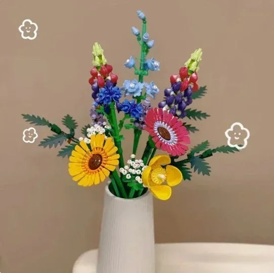 Bekool Blume 939 teiliges Baustein Set Modell Dekoration Pflanze Topf
