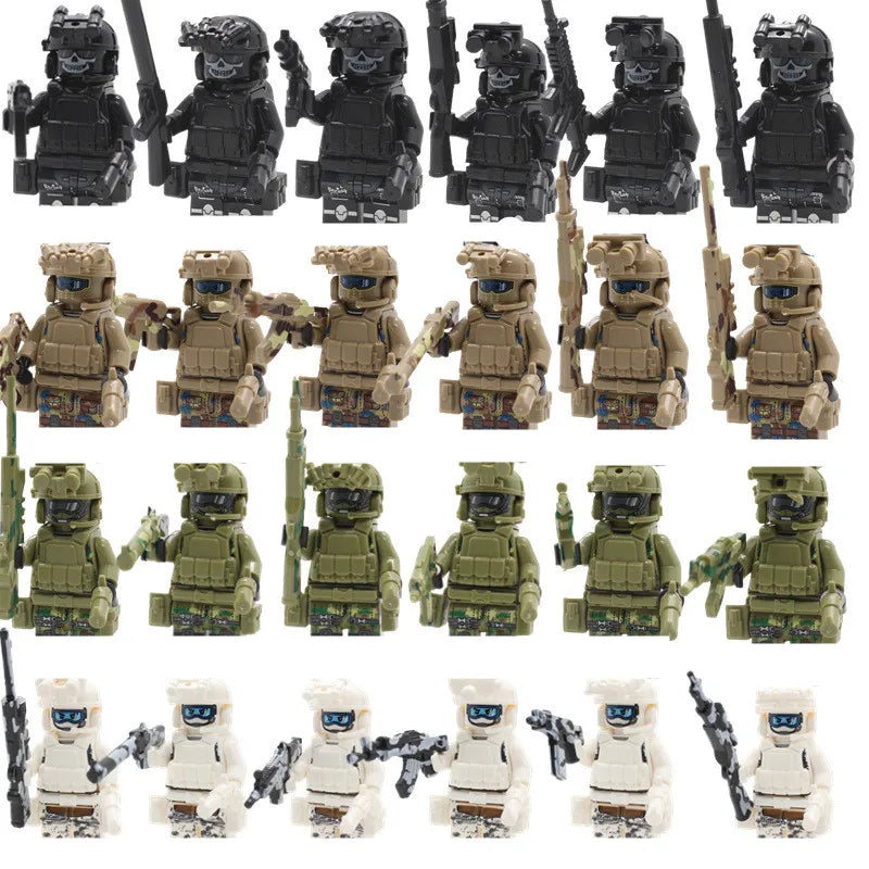 COLOQY Stadtpolizei Spezialkräfte SWAT Polizei Bausteine-Set