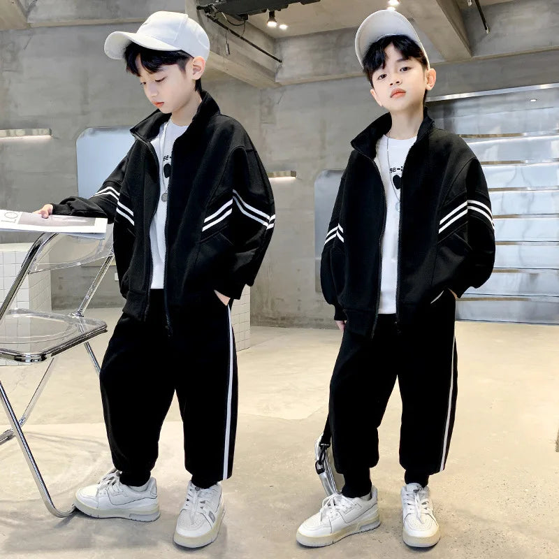 Trainingsanzug Jungen Kleidungsset Jacke + Hose 2 Größe 110-160