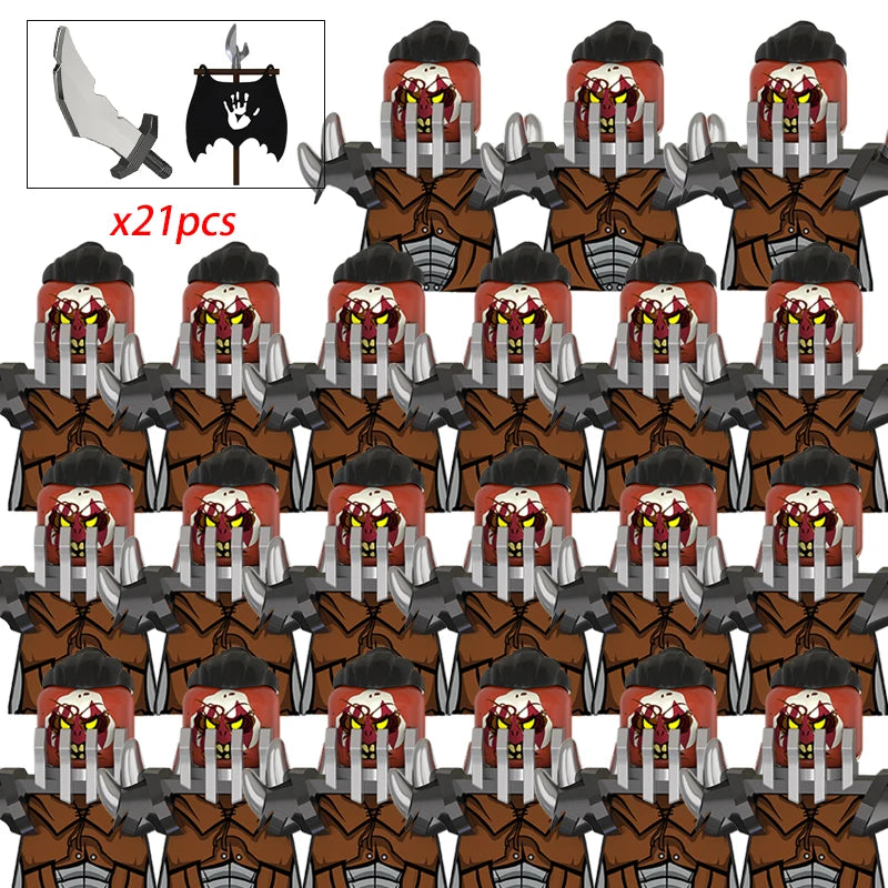 Brickpanda / Die Elfen, Soldat oder Orks Armee Figuren SETS Bausteine