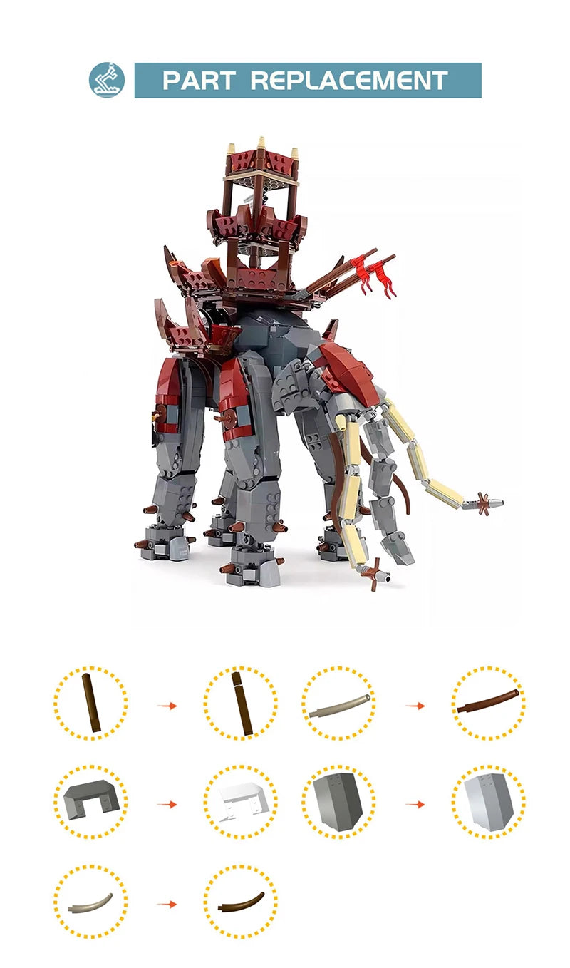 Brickpanda Oliphant Elefantenförmiges Tier Bausteine Set