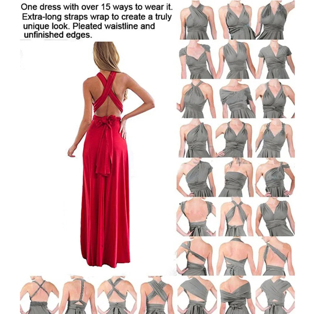 RibbonFish Wrap Cabrio Kleid lang