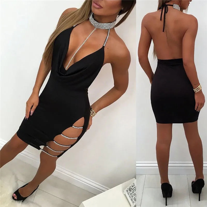 Tyfo figurbetontes rückenfreies Kleid Vestidos