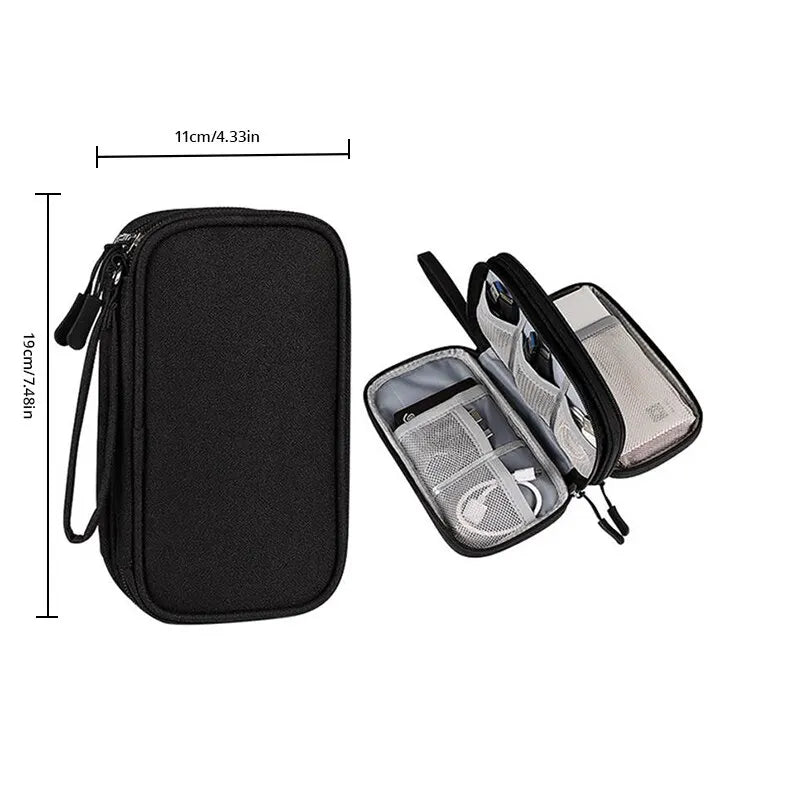 Reise Tragbare Aufbewahrungstasche USB Datenkabel Organizer