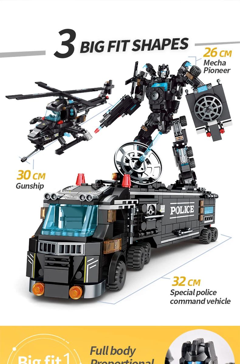 ToylinX 1000-teiliges Bausteine Swat - Set