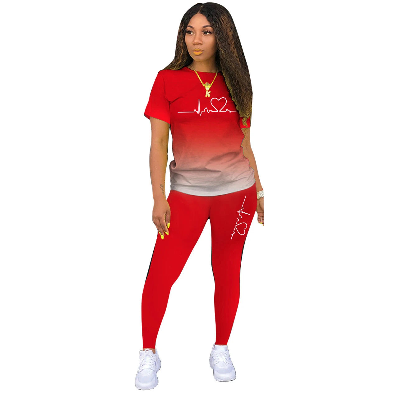 Summer Fashion Set Gymnastik Sport Bekleidung
