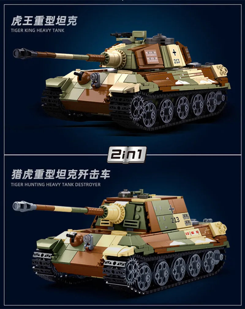 Sluban 930 Teile ARMY Tiger Tank WW2 Military (Bausteine Set)