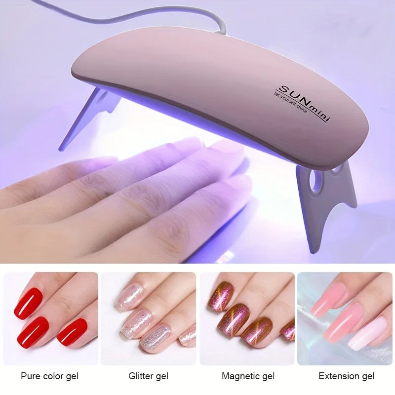 Mini Nagellack Kleber Trocknen Lampe USB Schnittstelle Klapp Maus