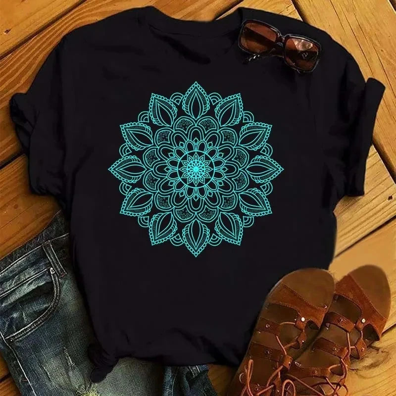 Maycaur New Mandala T-Shirt Frauen