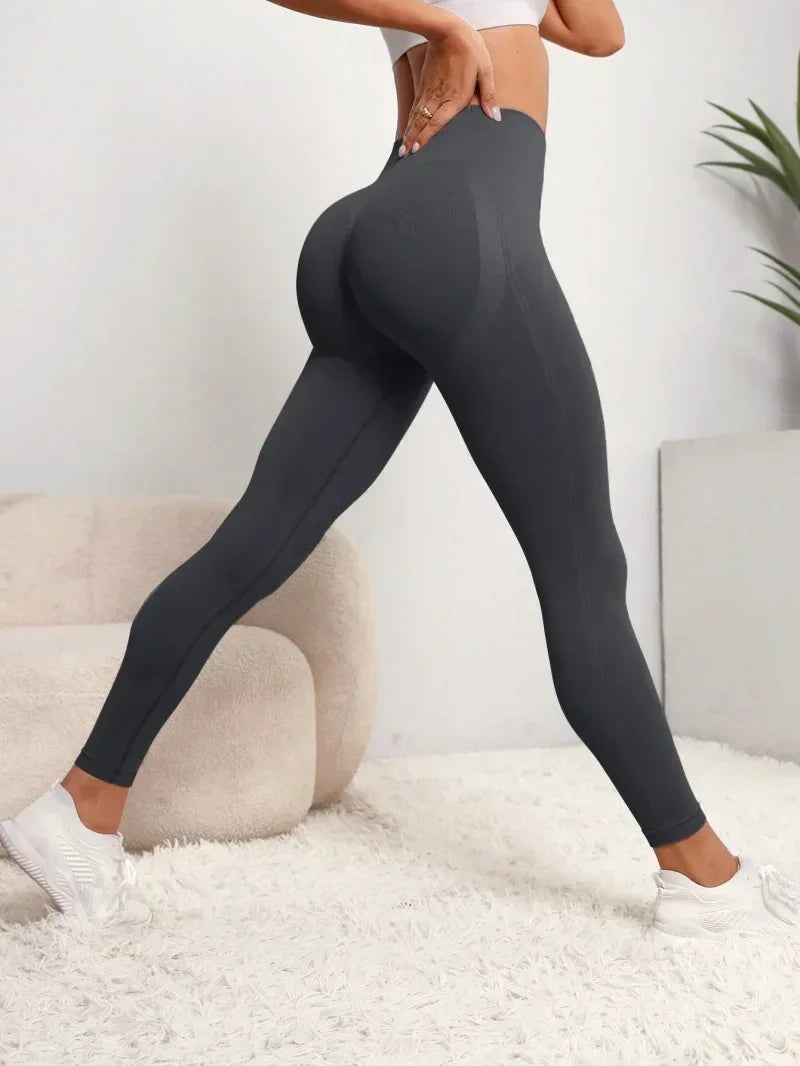 Frauen Nahtlose Sport Leggings Hohe Taille Fitness Leggings Push-Up Yoga