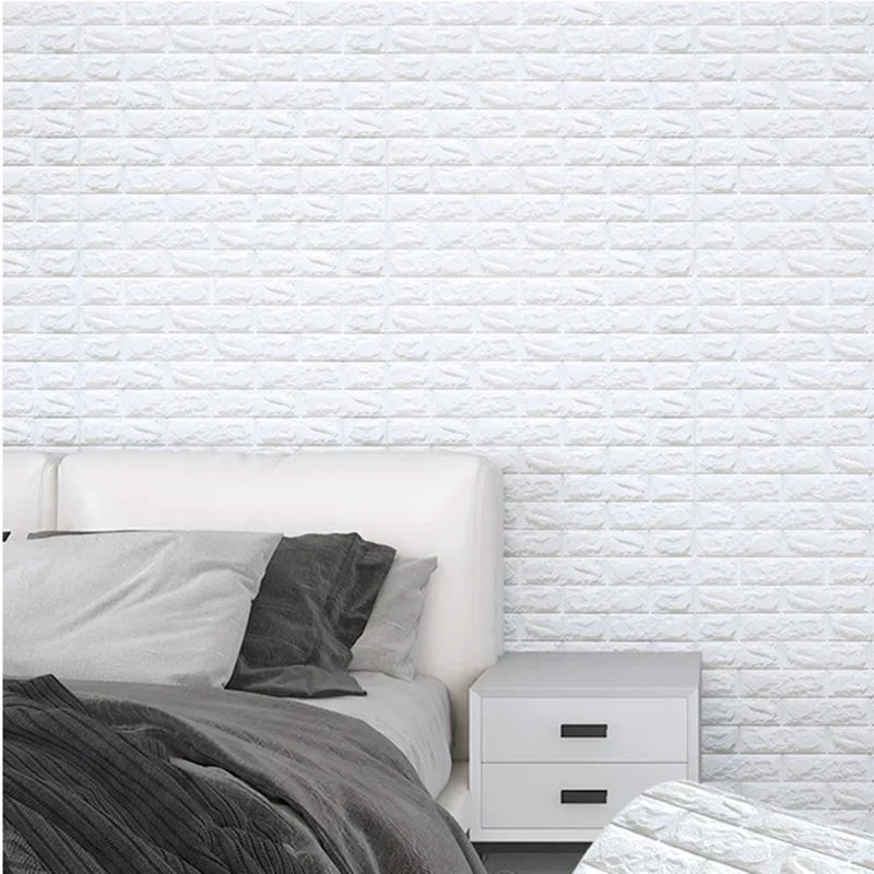 70 cm * 2 m 3D Weiche Schaum Ziegel Tapete Aufkleber Rolle DIY Selbstklebend