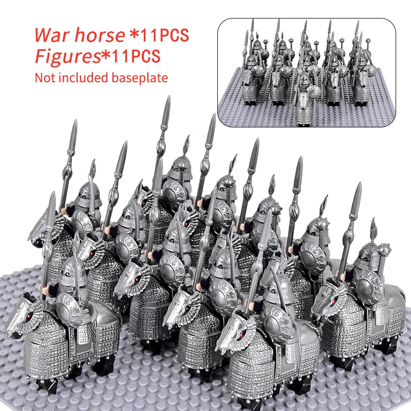 Brickpanda mittelalterliche Ritter schwere Kavallerie