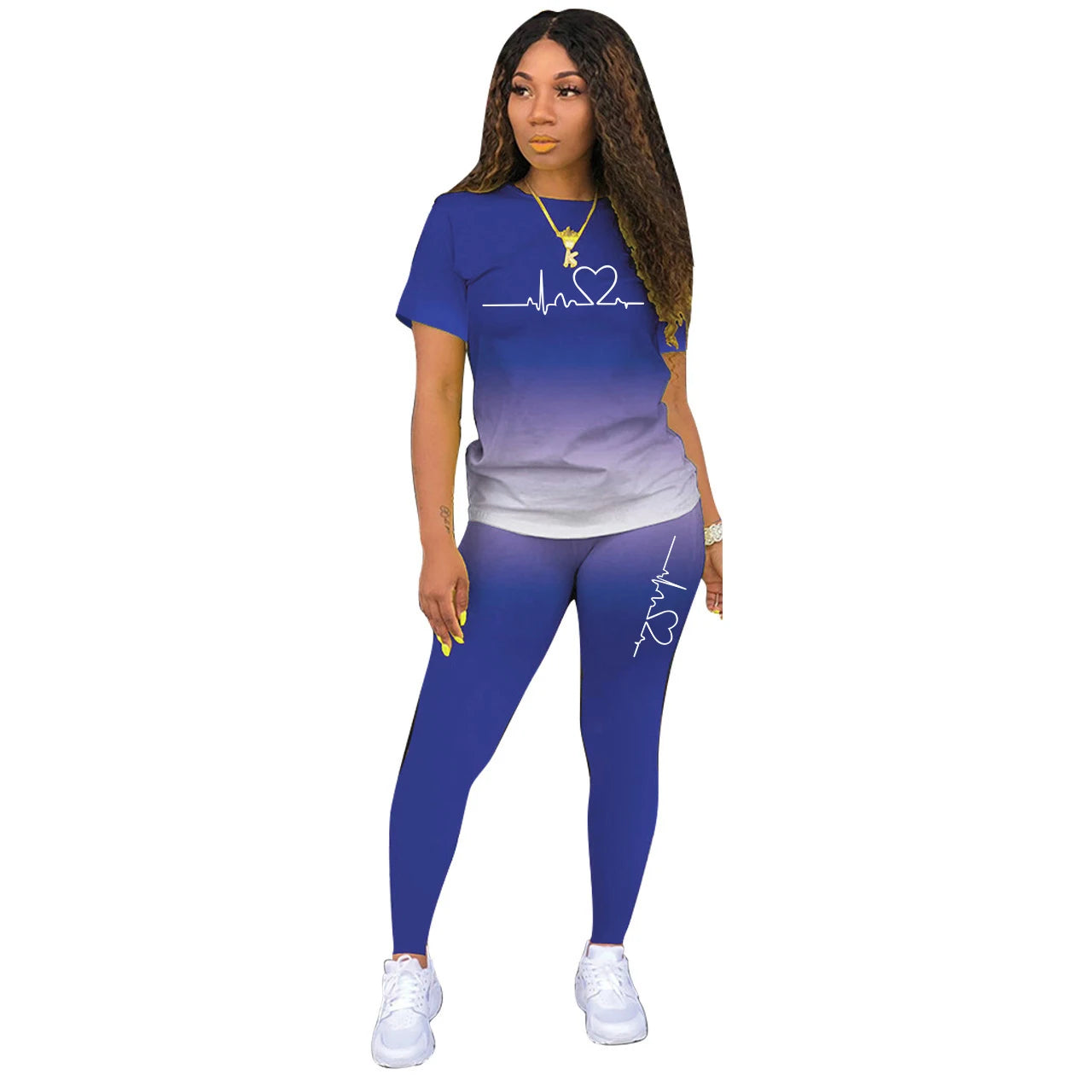 Summer Fashion Set Gymnastik Sport Bekleidung