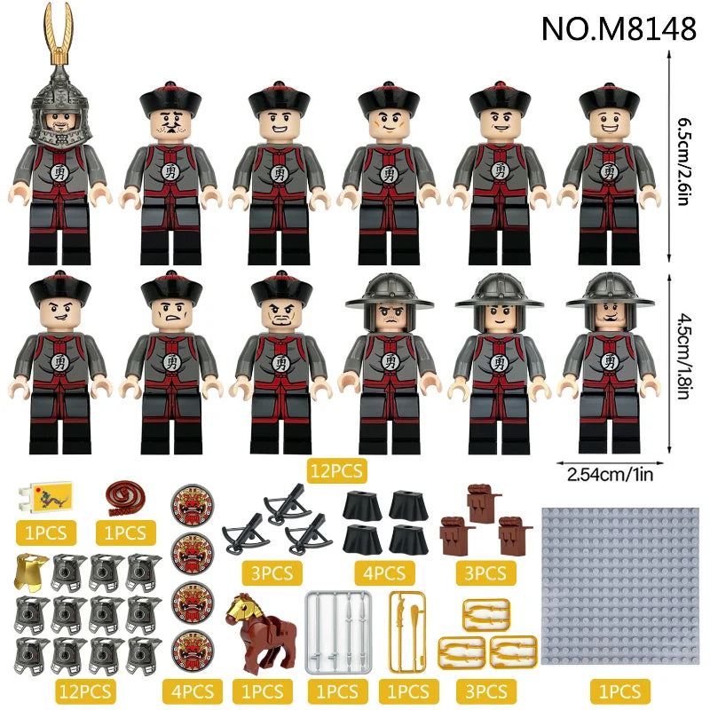 MINISO Bausteine, Figuren, Cartoon-Charaktere, Soldaten, Mini Figuren Bausteine Set