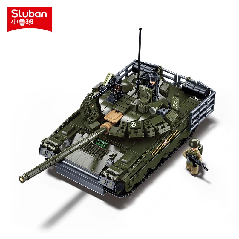 Sluban 798 Teile Armee T-80BVMS Kampfpanzer Modell (Bausteine Set)