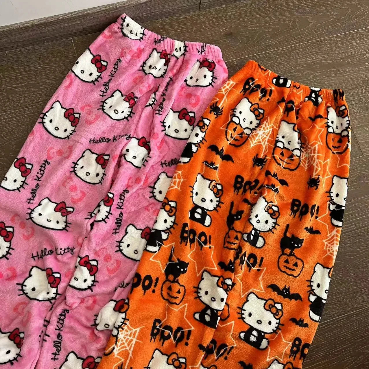 Damen Sanrio Hello Kitty Anime Y2k Kawaii Flanell Pyjama Hose