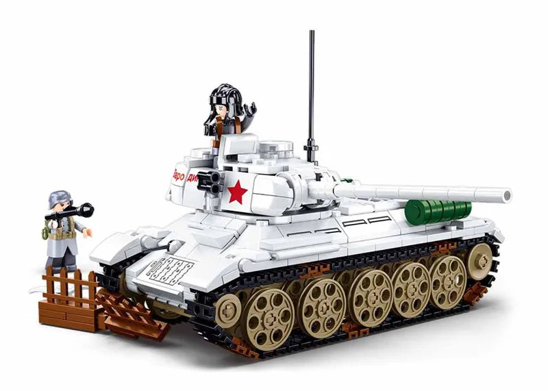Sluban 518Teile WW2 Militär T34-85 Medium Tank Modell (Bausteine Set)