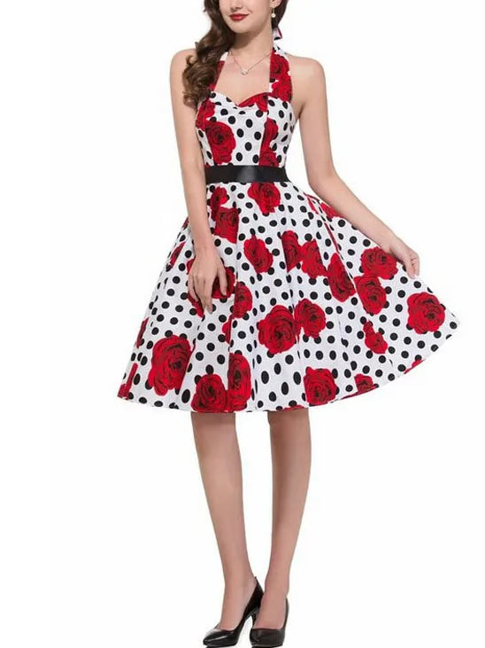 Polka Kleid Vintage 50s 60s Style