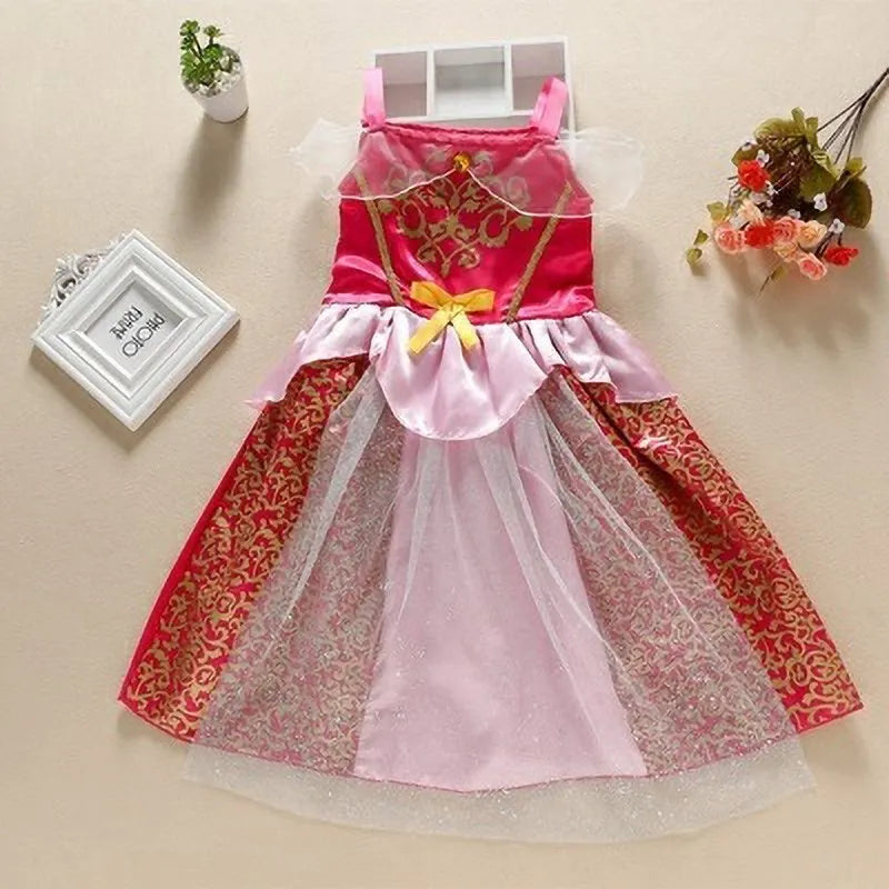 Mädchen Prinzessin Kleid Cinderella Schneewittchen Aurora Sofia Rapunzel Aschenputtel