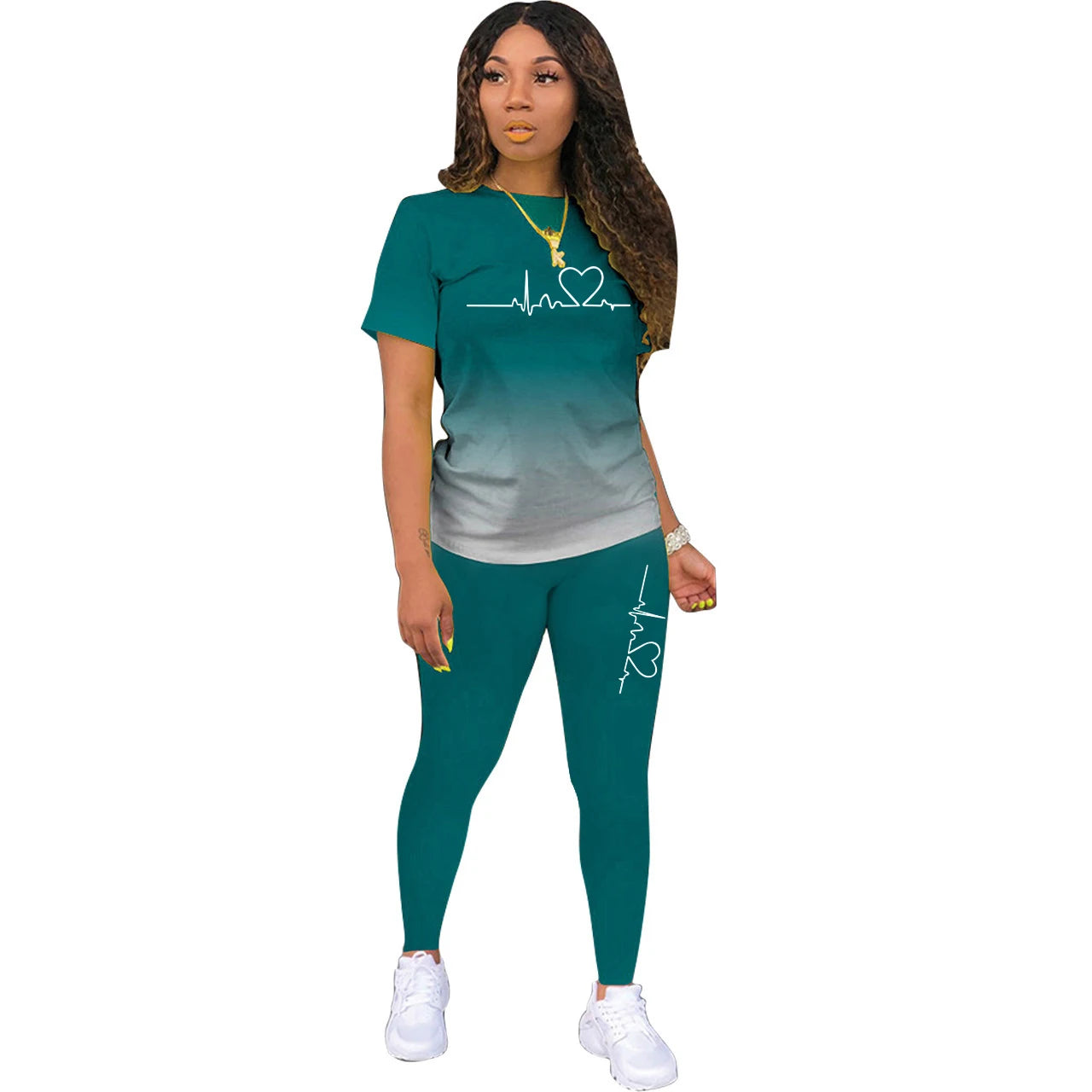 Summer Fashion Set Gymnastik Sport Bekleidung